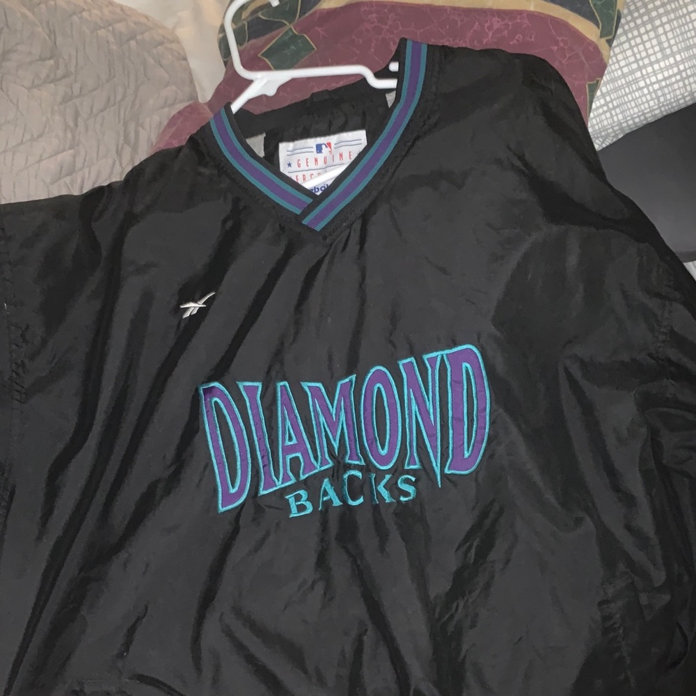 vintage diamondbacks nylon pullover